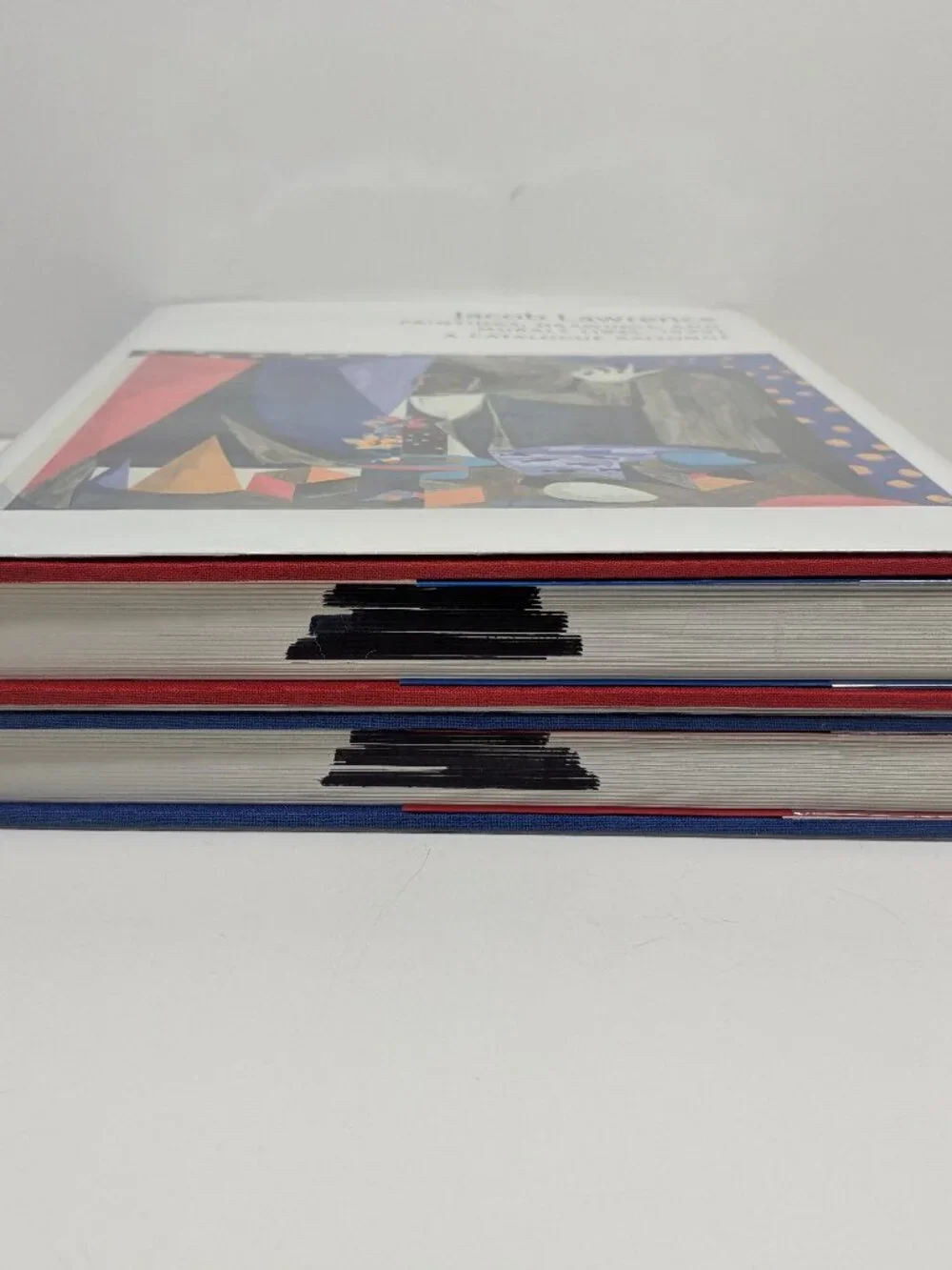 Jacob Lawrence Art Book Lot Oversize Art Hardcover Book Coffee Table Set Harlem